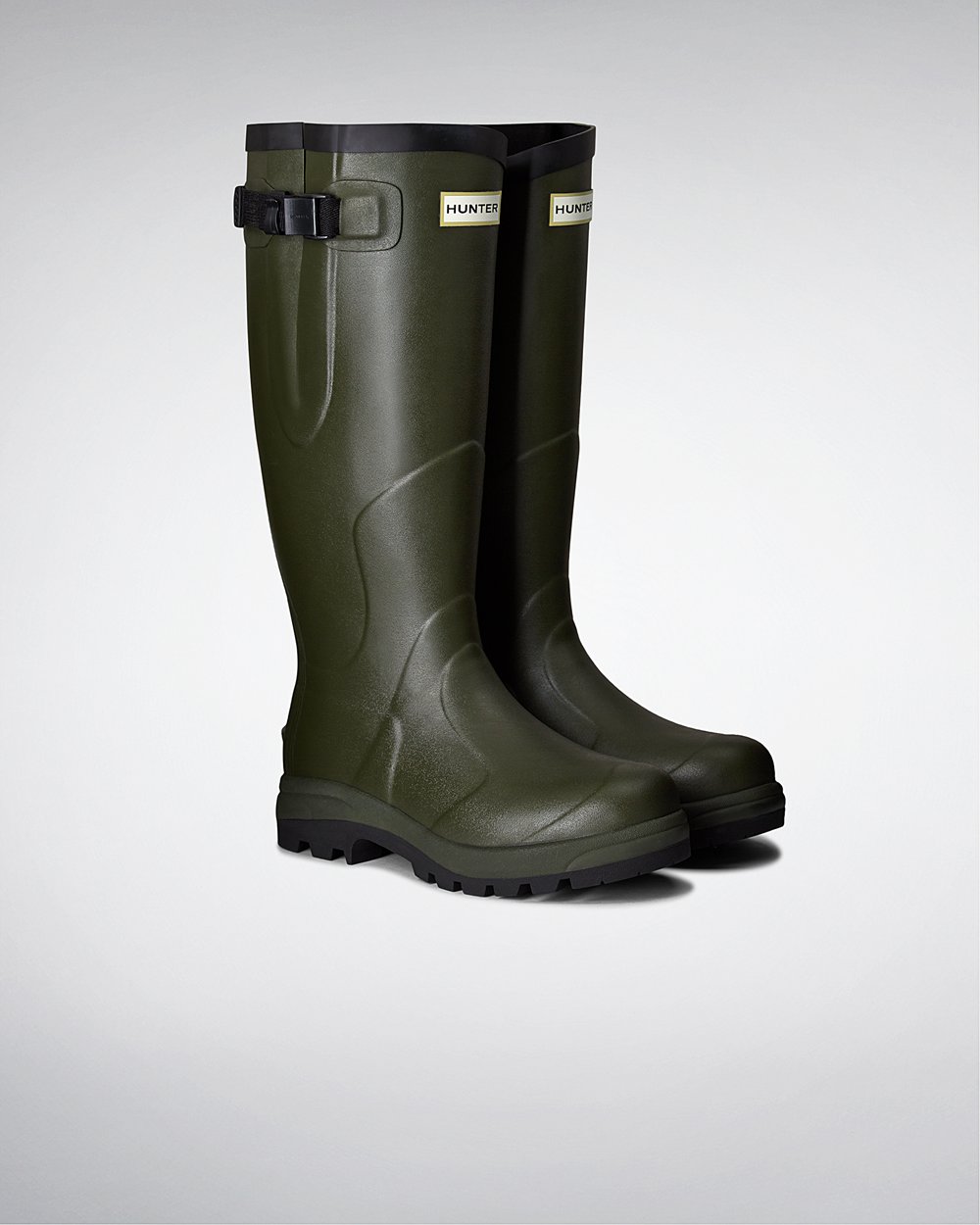 Womens Tall Rain Boots - Hunter Balmoral Classic (16FQJEBTW) - Dark Olive